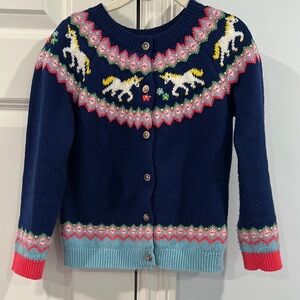 Mini boden unicorn sweater